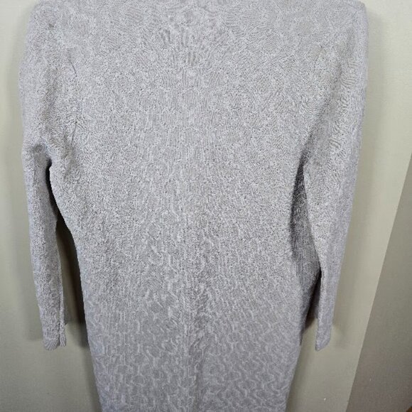 NWOT Calvin Klein Beige Knit Long Sleeve Cardigan Sweater with Single Button Med - Picture 4 of 9